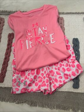 Under Armour Pink 'Stay Fierce' Girls' Set